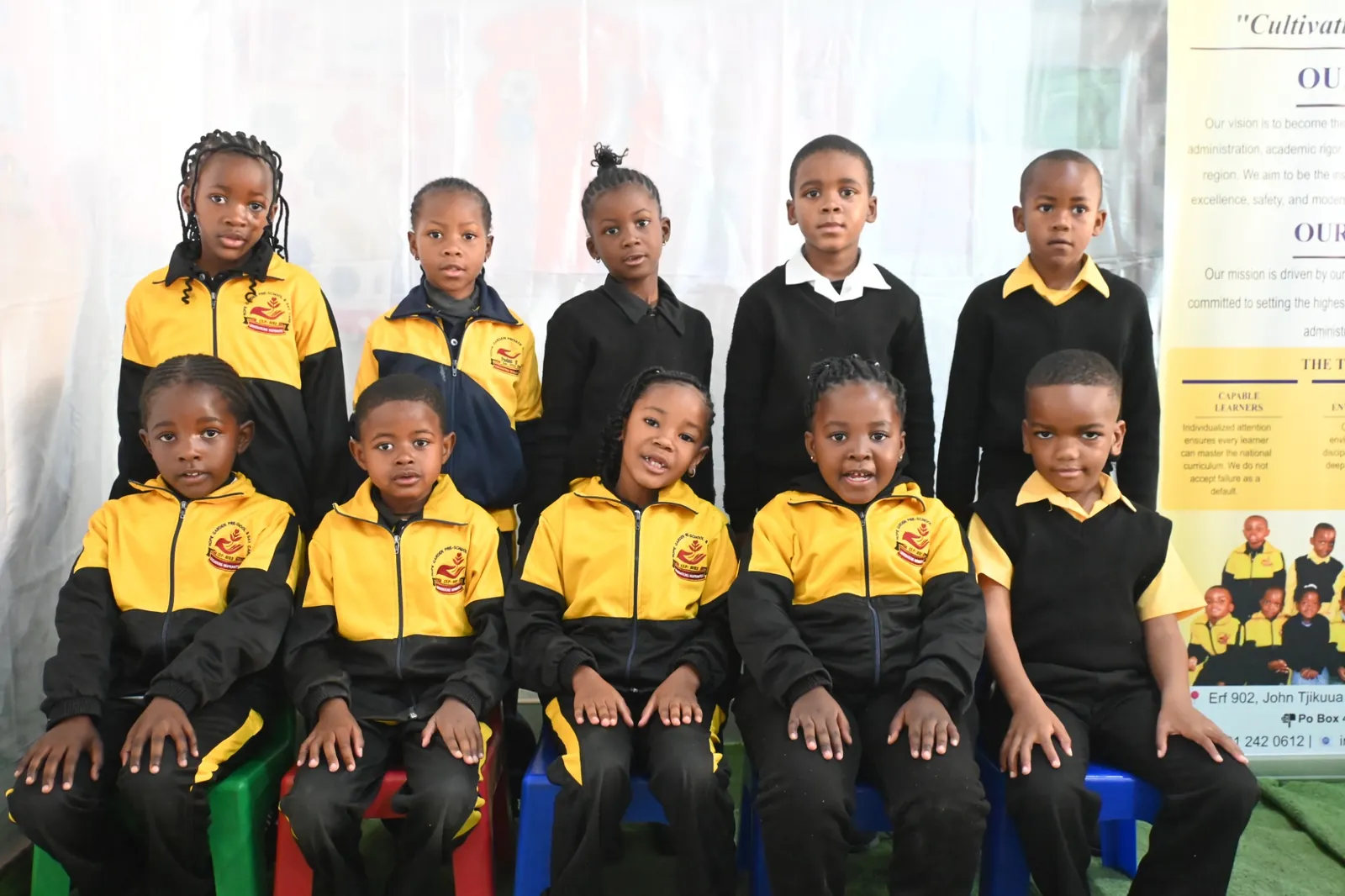 Hope Garden learners presenting the school uniform and identity