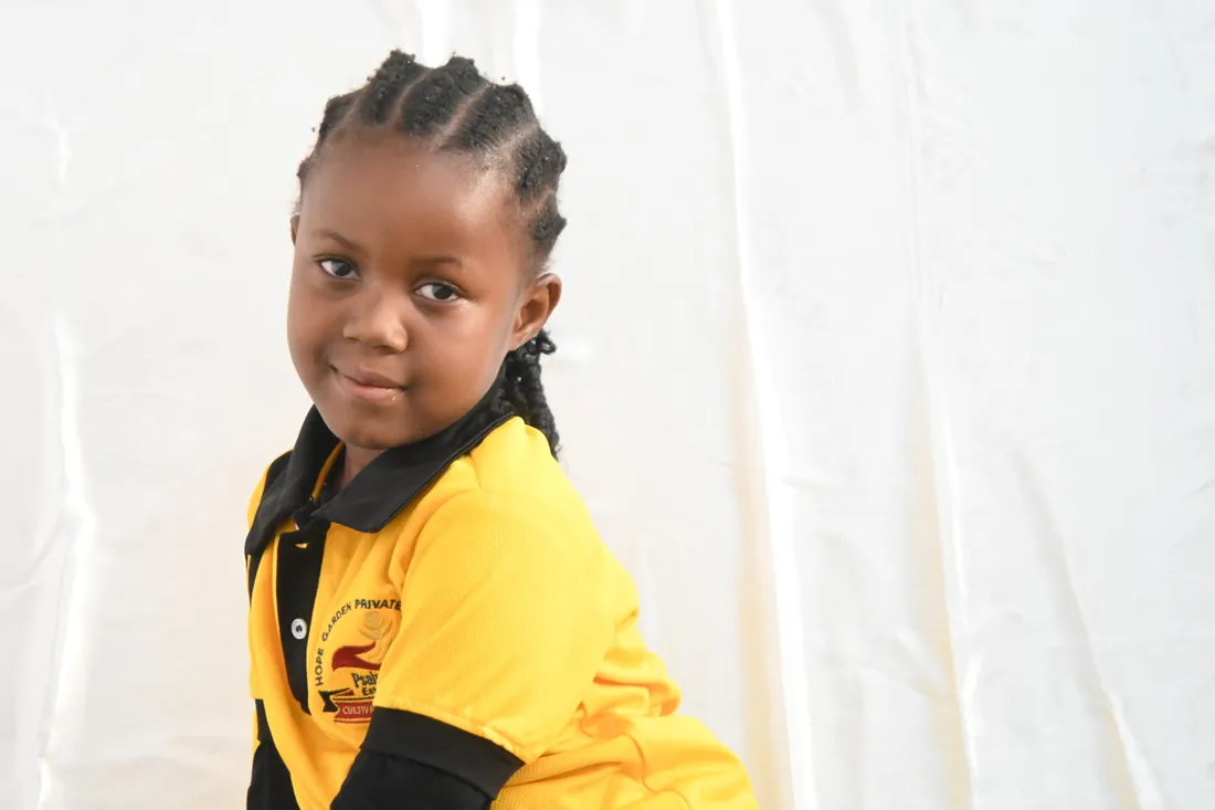 Hope Garden learner wearing the school uniform